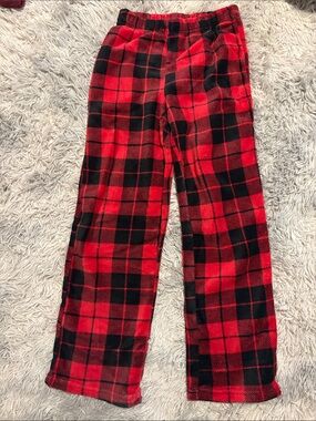Ardene Red and Black Plaid Fleece Pajama Pants